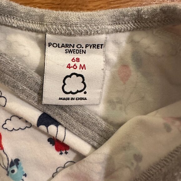 Polarn O. Pyret Infant Bodysuit 4-6M Organic Cotton - Picture 2 of 4